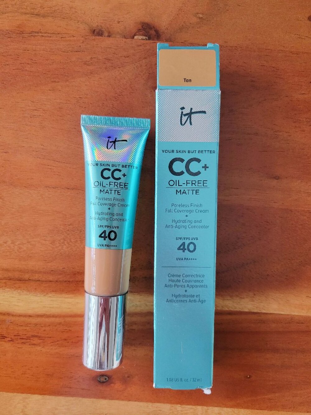 IT Cosmetics Full Coverage Cream Concealer SPF 40CC+ Oil Free Matte Tan